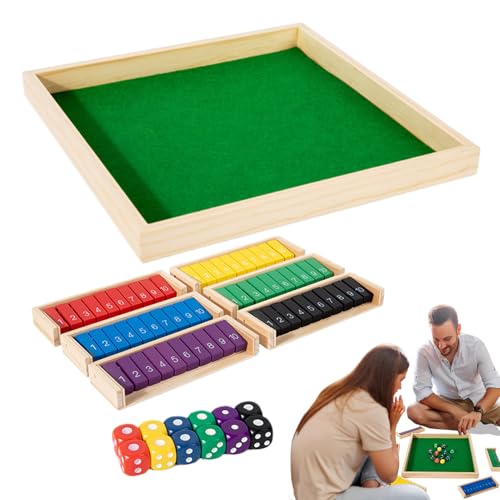 Schließ Den Kasten Spiel,Holz Würfel Brettspiel - Tragbares Interaktives Gesellschaftsspiel Für Familienabend Campingausflüge Teamspiele Und Geselligkeit Schließ Den Kasten Spiel,Holz Würfel Brettspiel - Tragbares Interaktives Gesellschaftsspiel Für Familienabend Campingausflüge Teamspiele Und Geselligkeit von Generisch