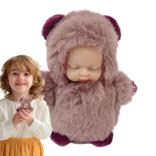 Schlüsselanhänger Plüschtiere,Schlafplüsch, Süße Schlafpuppe Mit Langen Haaren, Süßer Baby Schlüsselanhänger Aus Plüsch, Mädchen-Accessoires, Plüsch-Schlafsack-Anhänger, Beruhigende Plüschpuppe F von Generisch