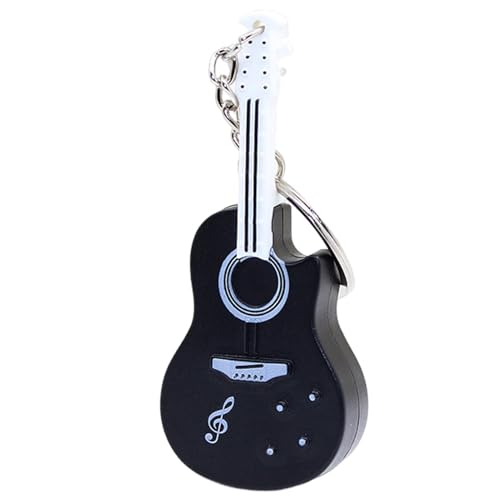 Schlüsselanhänger mit Musikgitarre – winziger Gitarren-Schlüsselanhänger mit Sound, Miniatur-Schlüsselanhänger mit LED-Licht, spielbarer Gitarren-Anhänger, kleinste Gitarre, , Schwarz, Schwarz Schlüsselanhänger mit Musikgitarre – winziger Gitarren-Schlüsselanhänger mit Sound, Miniatur-Schlüsselanhänger mit LED-Licht, spielbarer Gitarren-Anhänger, kleinste Gitarre, , Schwarz, Schwarz von Generisch