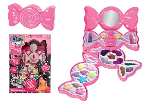 Schminke für Mädchen, Make-up, Mädchen, Schönheitsset, Make-up, 4 Ebenen, Süßigkeiten, Make-up mit Spiegel, verschließbare Schatulle, Lidschatten, Nagellack, Pretty Beauty, Kinderschminke Schminke für Mädchen, Make-up, Mädchen, Schönheitsset, Make-up, 4 Ebenen, Süßigkeiten, Make-up mit Spiegel, verschließbare Schatulle, Lidschatten, Nagellack, Pretty Beauty, Kinderschminke von Generisch