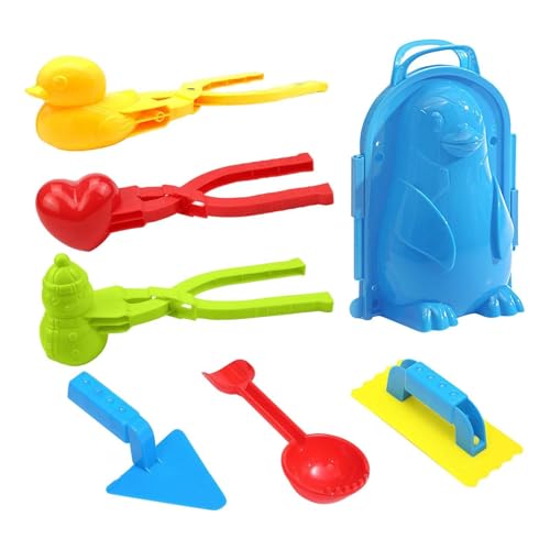 Schneespielzeughersteller - Schneeballhersteller Spielzeug | Maker Tool | 7pcs Sandspielzeugset | Safe Abs Schneekugel Shaper Formen | Reibungsloser lustiger Winter im Freien für Kinde Schneespielzeughersteller - Schneeballhersteller Spielzeug | Maker Tool | 7pcs Sandspielzeugset | Safe Abs Schneekugel Shaper Formen | Reibungsloser lustiger Winter im Freien für Kinde von Generisch