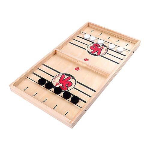 Schnelles Sling-Puck-Brettspiel - Familien-Hockeyspiel Sling Puck aus Holz - Tischhockeyspiel, Fußball-Schleuderspiel, Fußball-Siegerspiel für die Familie Schnelles Sling-Puck-Brettspiel - Familien-Hockeyspiel Sling Puck aus Holz - Tischhockeyspiel, Fußball-Schleuderspiel, Fußball-Siegerspiel für die Familie von Generisch