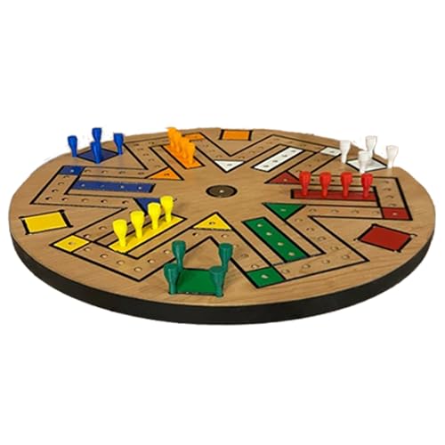 Schnellstreckenspiel | Doppelseitige bemalten Brettspiele | 3-6 Spieler Marble Challenge | Großer klassischer Spaß | Familienunterhaltung, Kinder Teenager Erwachsene | Langlebige Ha von Generisch