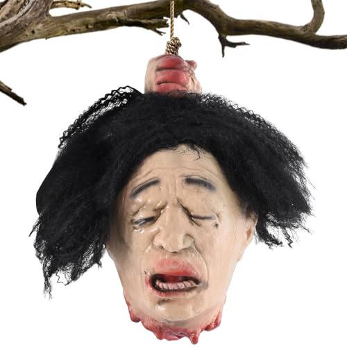 Schnittkopf -Stütze - abgetrennter Kopf Halloween Scary Requisiten - Hanging getrennte Kopfdekorationen | Abgetrennter Blutkopf | Halloween Head Requent für Spukhäuser, Hof, Streich, Filmdekoration Schnittkopf -Stütze - abgetrennter Kopf Halloween Scary Requisiten - Hanging getrennte Kopfdekorationen | Abgetrennter Blutkopf | Halloween Head Requent für Spukhäuser, Hof, Streich, Filmdekoration von Generisch