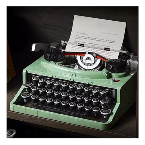 Schreibmaschinen-Ziegelbausatz – Erwachsenenfreundliche, komplexe Montage, Erstellen Sie ein funktionales Retro-Meisterwerk von Generisch