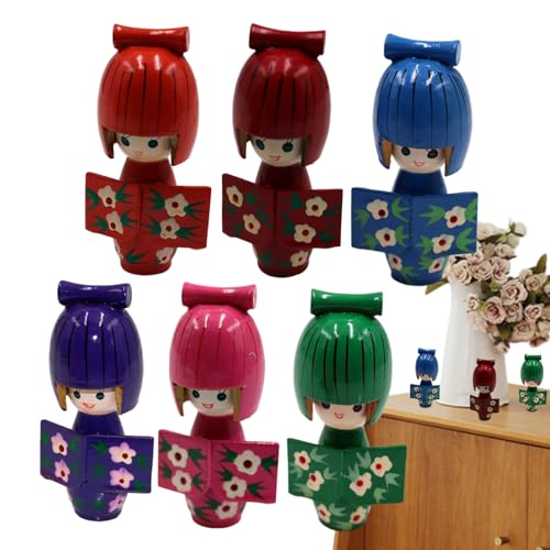 Schreibtisch Figuren | Japanische Kimono Puppen Statuen - 6 Stücke Schreibtischdekoration Traditionelle Souvenirs Geschenkideen Schreibtisch Figuren | Japanische Kimono Puppen Statuen - 6 Stücke Schreibtischdekoration Traditionelle Souvenirs Geschenkideen von Generisch