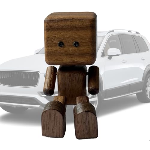 Schüttelfarm Figur, niedliche zitternde Füße Puppe, lustiges Holz -Desktop -, Starkes und leichtes Design, magnetische Basis für Autozubehör, Frauen, Männer, Vater, Vater, Ehemann von Generisch