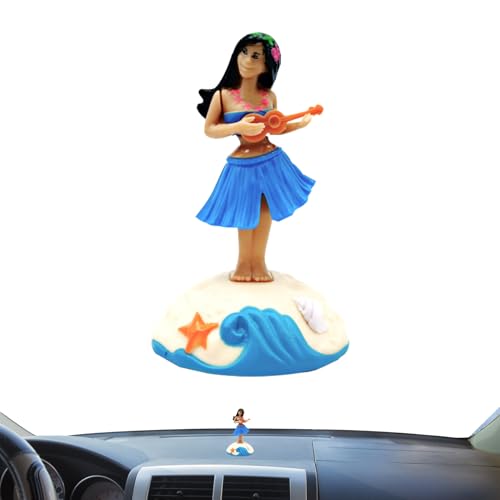 Schüttelfleischschmuck | Auto Dashboard Tanzt Hawaiian Girl Cartoon Figuren für Fahrsicherheit Bücherregal, Beach Bar Tisch Mädchen, Cartoon Mini von Generisch
