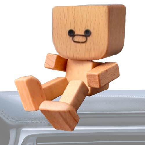 Schüttelkampfmann Figur - Kinetisches Holzspielzeug, Wackelnde Holzfigur | Handgefertigtes Holzkunststück, Stress Relief Office, Neuheit Geschenk Für - Oder Arbeitschalter, Langlebige Natürl von Generisch