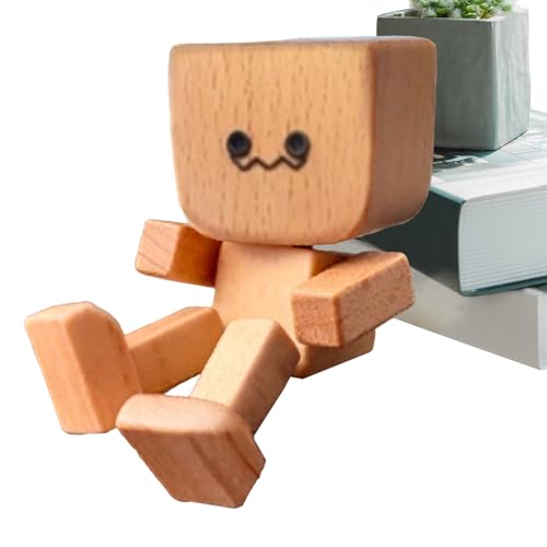 Schüttelkampfmann Figur - Kinetisches Holzspielzeug, Wackelnde Holzfigur | Handgefertigtes Holzkunststück, Stress Relief Office, Neuheit Geschenk Für - Oder Arbeitschalter, Langlebige Natürl von Generisch