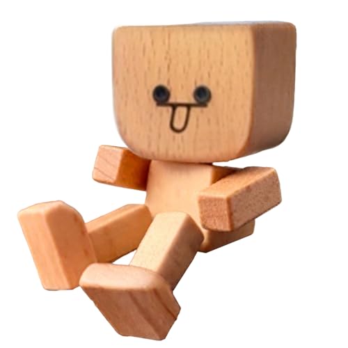 Schüttelkampfmann Figur - Kinetisches Holzspielzeug, Wackelnde Holzfigur | Handgefertigtes Holzkunststück, Stress Relief Office, Neuheit Geschenk Für - Oder Arbeitschalter, Langlebige Natürl von Generisch