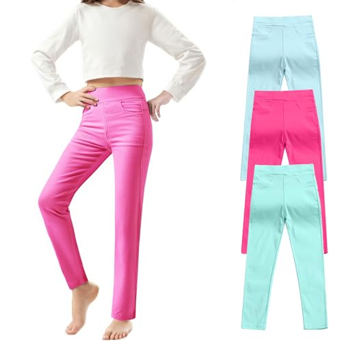 Schulhose für Mädchen, hohe Taille, dehnbar, Sportbekleidung, volle Länge, Multipack, einfarbig, weich, Yoga-Outfit, Kinder, Fußball-Leggings, Strumpfhose, Sommer, Fitnessstudio, Tanz und Gymnastik Schulhose für Mädchen, hohe Taille, dehnbar, Sportbekleidung, volle Länge, Multipack, einfarbig, weich, Yoga-Outfit, Kinder, Fußball-Leggings, Strumpfhose, Sommer, Fitnessstudio, Tanz und Gymnastik von Generisch