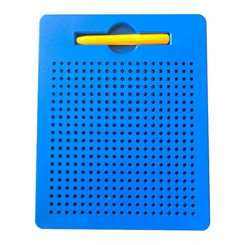 Schwarz Magnetische Maltafel Zauberschiefer Magnetspiel mit Kugeln und Stift für Jungen & Mädchen, Tragbare Lerntafel für Auto & Flugzeugreisen (Blau) von Generisch