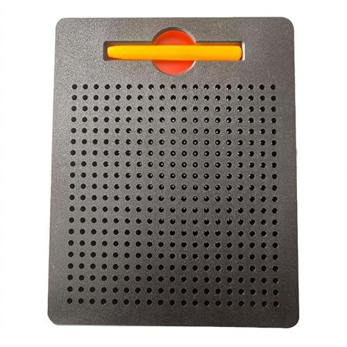 Schwarz Magnetische Maltafel Zauberschiefer Magnetspiel mit Kugeln und Stift für Jungen & Mädchen, Tragbare Lerntafel für Auto & Flugzeugreisen (Schwarz) von Generisch