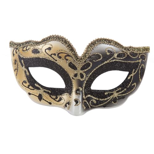 Schwarze Maske Damen Classic Frauen Party Spitzenmasken Gesichtsmaske Fasching Spitze Sexy Venezianische Maske Augenmaske Faschingsmasken Cosplay Vintage Maskenball Masken Maske Karneval von Generisch