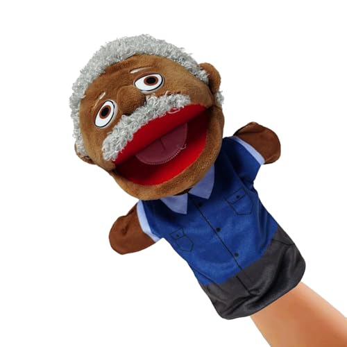 Schwarze People Family Puppen - Plüsch Handpuppenspielzeug, ausdrucksstarkes Munddesign | Mama Dad Großeltern Charaktere, interaktive Spiele Performance, Bildungsgeschichtenerzählen Requisiten, Schwarze People Family Puppen - Plüsch Handpuppenspielzeug, ausdrucksstarkes Munddesign | Mama Dad Großeltern Charaktere, interaktive Spiele Performance, Bildungsgeschichtenerzählen Requisiten, von Generisch