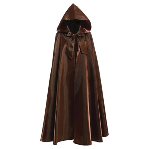 Schwarzer Umhang, Unisex, mittelalterlicher Umhang, Cosplay, Zauberer, Robe, Tod, Rollenspiel, Performance, Gothic, Steampunk-Kostüm, Zubehör von Generisch