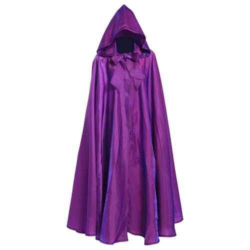 Schwarzer Umhang, Unisex, mittelalterlicher Umhang, Cosplay, Zauberer, Robe, Tod, Rollenspiel, Performance, Gothic, Steampunk-Kostüm, Zubehör von Generisch