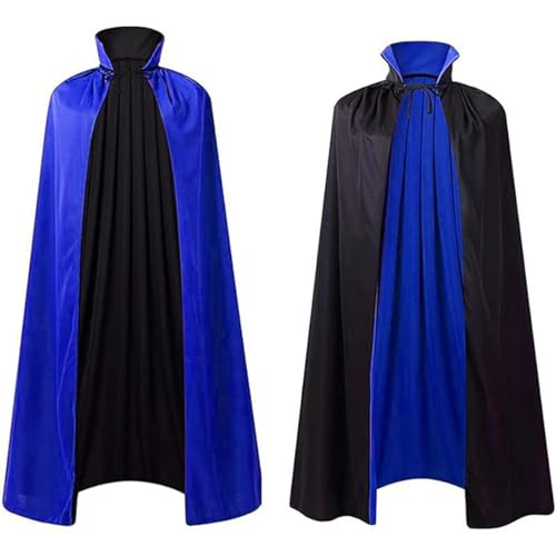 Schwarzer Umhang, mittelalterlicher Kapuzenmantel, Gothic, langer Trench-Teufel, Zauberer, Todesmantel, Umhang, Schal, Gothic-Performance-Kleidungs-Set von Generisch