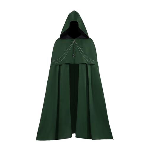 Schwarzer Umhang, mittelalterlicher Kapuzenschal, Renaissance, Wikinger, Kapuzenschal, Bühnenaufführung, Cosplay, Kleidung, Gothic-Kleidungs-Set Schwarzer Umhang, mittelalterlicher Kapuzenschal, Renaissance, Wikinger, Kapuzenschal, Bühnenaufführung, Cosplay, Kleidung, Gothic-Kleidungs-Set von Generisch