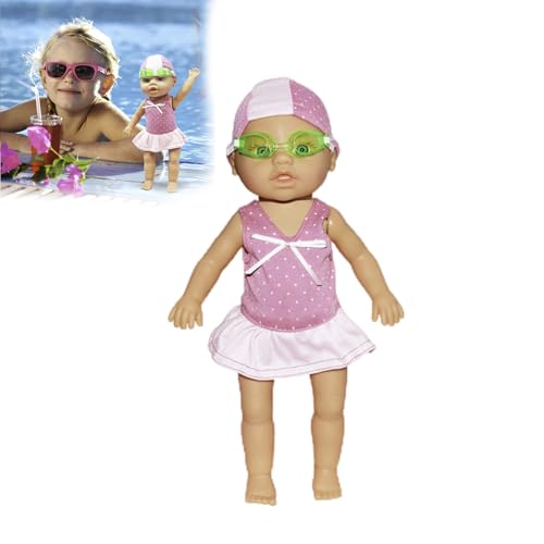 Schwimmende Babypuppe Für Pool, Wasserdichte Schwimmpuppe Mit Beweglichem Gelenk, Batteriebetriebenes Baby Badespielzeug, Schwimmendes Schwimmspielzeug Für Mädchen(Batterien Nicht Enthalten), B von Generisch