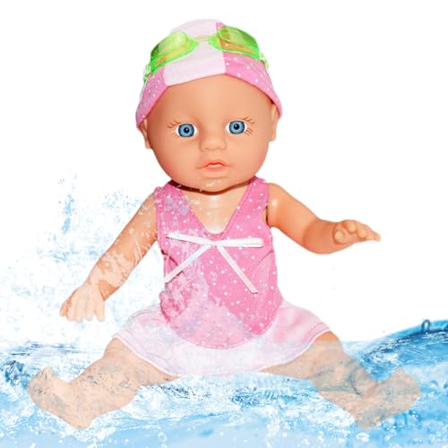 Schwimmende Puppe - Schwimmende Babypuppe,Interaktives Realistisches Spielzeug Mit Beweglichen Gelenken Zur Förderung Der Entwicklung Für Kleinkinder Badewannenspielzeit von Generisch