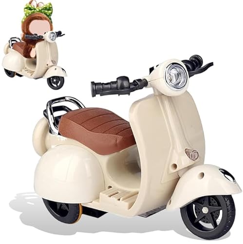 Scooter for 1st, 2nd and 3rd Generation Collectible Dolls, Interactive Electric Motorcycles with Lights, Music, for Collectible Dolls (White) von Generisch