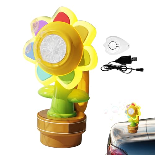 Seifenblasenmaschine | Wiederaufladbare tanzende Sonnenblumenblasenmaschine | Tanzende Sonnenblumenblasenmaschine | Automatische Seifenblasenmaschine für Kinder mit Nachtlicht, umschaltbare Modi mit Seifenblasenmaschine | Wiederaufladbare tanzende Sonnenblumenblasenmaschine | Tanzende Sonnenblumenblasenmaschine | Automatische Seifenblasenmaschine für Kinder mit Nachtlicht, umschaltbare Modi mit von Generisch