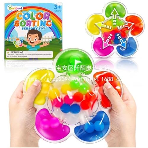 Sensorik Spielzeug Gelgefüllte Squeezable Farbsortierspielzeug Antistress-Spielzeug zum Quetschen Kneten und Sortieren für Kinder Autismus von Generisch