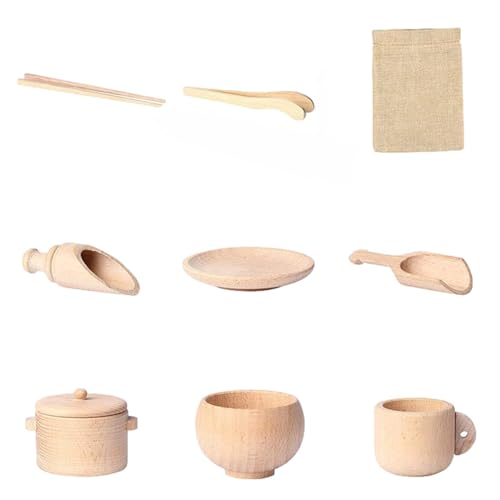 Sensorische Werkzeuge - -Spielzeug Für Kleinkinder, Set Von 8 Holzlöffeln Und Holzzellen | Fine Motor Skills Learning Ihrem Kind, Feine Motoris Toy is Suitable for Children from 3 Years Old von Generisch