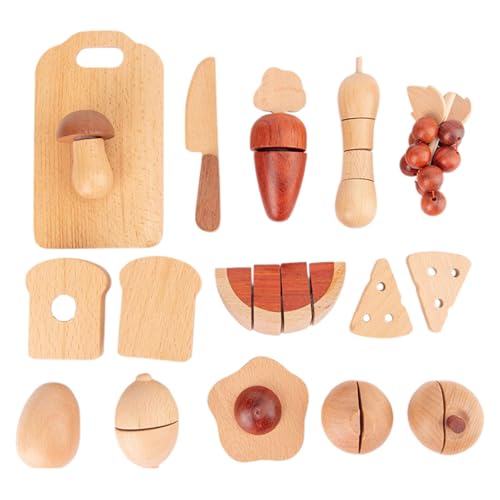 Sensorisches Spielzeug, Pretend Play Spielzeug Spielset Montessori Holz Spielen Kochen Set, Rollenspiel, Lernspielzeug für sensorische Tischaktivitäten Baby Kleinkindspielzeug (Khaki, One Size) von Generisch