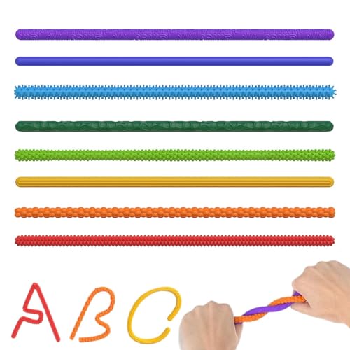 Sensory Stick,Strukturierte Beruhigende Sensorik Stäbchen Aus Silikon Für Kinder - Belohnung für Klassenzimmer, Elastisches Squeeze Spielzeug für Jugendliche Mädchen Studenten Frauen Sensory Stick,Strukturierte Beruhigende Sensorik Stäbchen Aus Silikon Für Kinder - Belohnung für Klassenzimmer, Elastisches Squeeze Spielzeug für Jugendliche Mädchen Studenten Frauen von Generisch