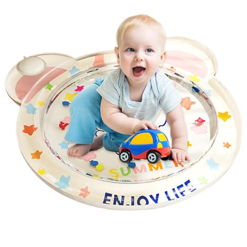 Sensory Water Mat, Inflatable Cartoon Water, 31.5in Play Mat Built-In Floating Stars, Portable Activity Center, Fun Early Learning Toy for Boys and Girls Sensory Water Mat, Inflatable Cartoon Water, 31.5in Play Mat Built-In Floating Stars, Portable Activity Center, Fun Early Learning Toy for Boys and Girls von Generisch