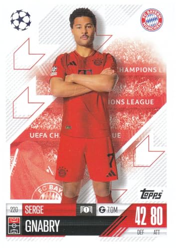 Serge Gnabry t 7.0M Bayern München Linksaußen Topps CL Fußball Sammelkarte 220 von Generisch