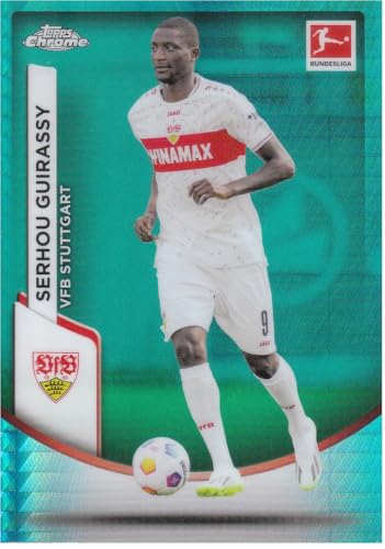 Serhou Guirassy Topps Chrome 60 Jahre Bundesliga Aqua Prism Refractor Grün Fußball Sammelkarte 93 von Generisch