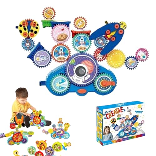 Serifik Kreative Lernen Bausteine, 2025 Ser-ifik Bausteine, 6/13/18 Wissenschaft Lernen Elektrische Zahnräder, Pädagogische Konstruktion für Babys Kreativität & Mechanisches Lernen (Weltraum) von Generisch