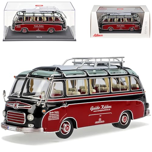 Setra S6 Bus Rot Guido Kelders Nostalgiebusfahrten 1/43 Schuco Modell Auto Modell Auto von Generisch