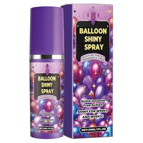 Shine Ballon Shine Spray - Sekt Ballon Glitter Spray | Hochwertige Glanzfarbe für Latexballons | Shine ideal zur Verbesserung des Glanzes und des lang anhaltenden Glanzes am Ball von Generisch
