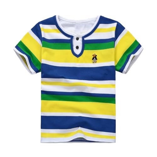 Shirts für Mädchen, trendiges Revers, Top, Farbblock, Knopfleiste, enganliegend, für Kinder, leger, Sommer, Freizeit, Urlaub, Schule, Geschenk, kurzärmelig Shirts für Mädchen, trendiges Revers, Top, Farbblock, Knopfleiste, enganliegend, für Kinder, leger, Sommer, Freizeit, Urlaub, Schule, Geschenk, kurzärmelig von Generisch
