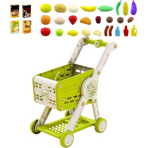 Shopping Trolley Set - Kinder Einkaufswagen Spielzeug mit Accessoires | Tell dir vor, Spiel zu spielen, tauende Spiele für das Sortieren von Rollenspielen Lernzubehör im Alter von 1 bis 3 Jahren und U von Generisch