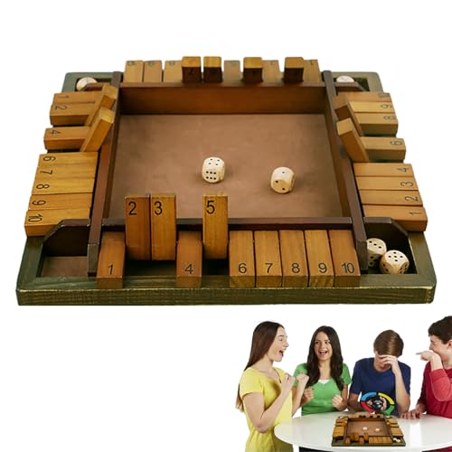 Shut Box-Spiel | Mathe-Spiele aus Holz - Tabletop-Spiele, 2–4 Spieler,verbessern Mathematik- und Entscheidungsfähigkeiten für zusätzliches Lernen und bieten Unterhaltung Shut Box-Spiel | Mathe-Spiele aus Holz - Tabletop-Spiele, 2–4 Spieler,verbessern Mathematik- und Entscheidungsfähigkeiten für zusätzliches Lernen und bieten Unterhaltung von Generisch