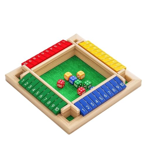 Shut The Box Dice Game, 4-Spieler-Holzwürfelspiel, das perfekt für Partys und Versammlungen geeignet ist, 8 Dices Classics Tabletop Version Spiele für Klassen Zimmer, Heim, Party oder Pub Shut The Box Dice Game, 4-Spieler-Holzwürfelspiel, das perfekt für Partys und Versammlungen geeignet ist, 8 Dices Classics Tabletop Version Spiele für Klassen Zimmer, Heim, Party oder Pub von Generisch