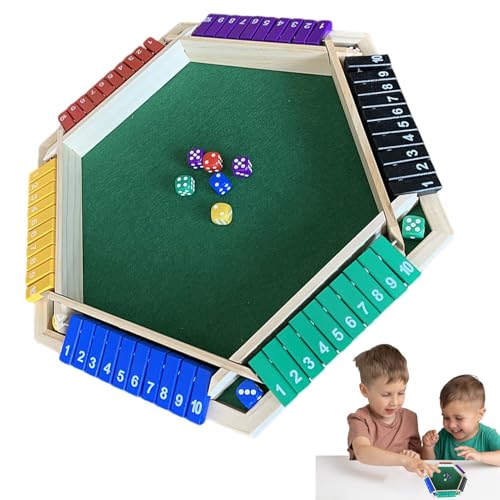 Shut The Box Würfelspiel,Shut The Box Würfelspiel Reisen | Holzkisten-Würfelspiel | Shutter Box Für 6 Spieler-Wasserdichtes Klassisches Tisch- Und Pub-Brettspiel Für Kinder, Erwachsene, Familie, Kla Shut The Box Würfelspiel,Shut The Box Würfelspiel Reisen | Holzkisten-Würfelspiel | Shutter Box Für 6 Spieler-Wasserdichtes Klassisches Tisch- Und Pub-Brettspiel Für Kinder, Erwachsene, Familie, Kla von Generisch