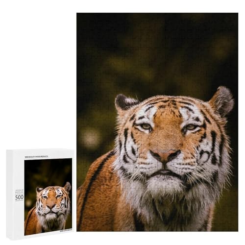 Sibirischer Tiger 500 Teile Set Holzpuzzle - Poliertes Holz, Perfektes therapeutisches Hobby für Freunde von Generisch