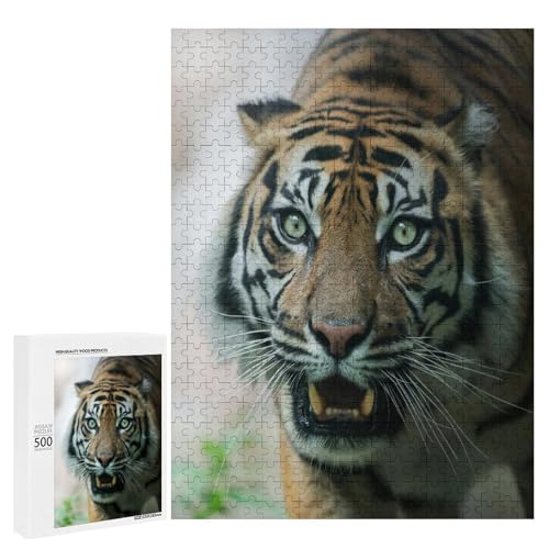 Sibirischer Tiger 500 Teile Set Holzpuzzle - Umweltfreundliches Holz, perfektes therapeutisches Hobby für Kunstliebhaber von Generisch