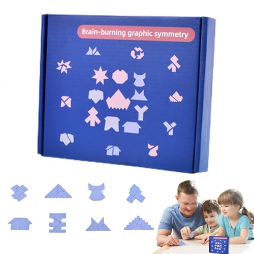 Sicherer Hirnteaserblöcke - Hirnteaserblöcke Für Kinder | Kreatives Puzzles Rätselhaft Pädagogisches Spielzeug Mit Symmetrie -Holzdesign, Perfekt Für Geburtstag, Ostern, Spaß Und von Generisch