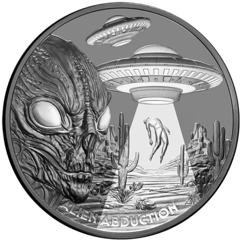 Silbermünze 1 oz Alien Abduction 2025 Black Proof Silber Münze Niue 999 von Generisch