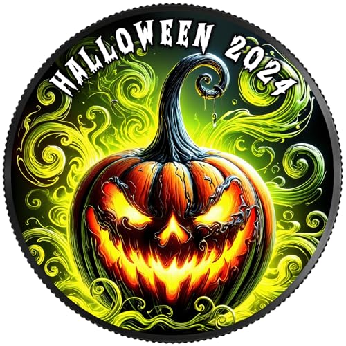Silbermünze 1 oz American Silver Eagle - Halloween 2024 - Ruthenium Farbe Color Silber Münze von Generisch
