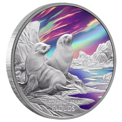 Silbermünze 1 oz Mother of Pearl Clouds Farbe 2025 Silber Münze 999 PP von Generisch