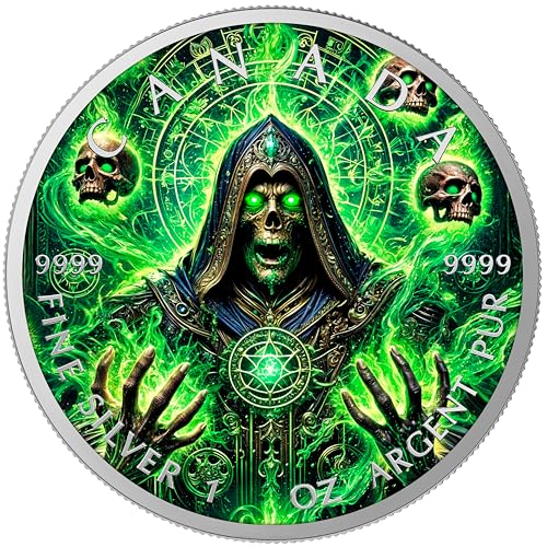Silbermünze 1 oz Necromancer Farbe 2025 Canada Silber Münze 999 von Generisch